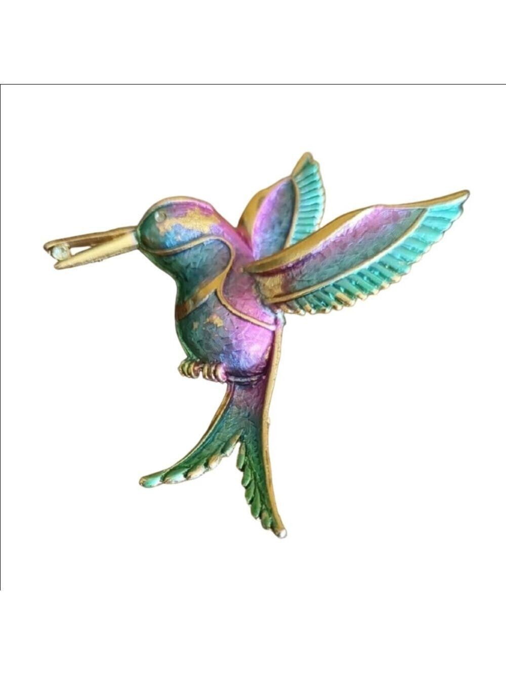 Colorful Hummingbird Bird Pin/brooch